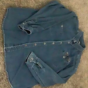 Men’s Harley Davidson, long sleeve denim shirt